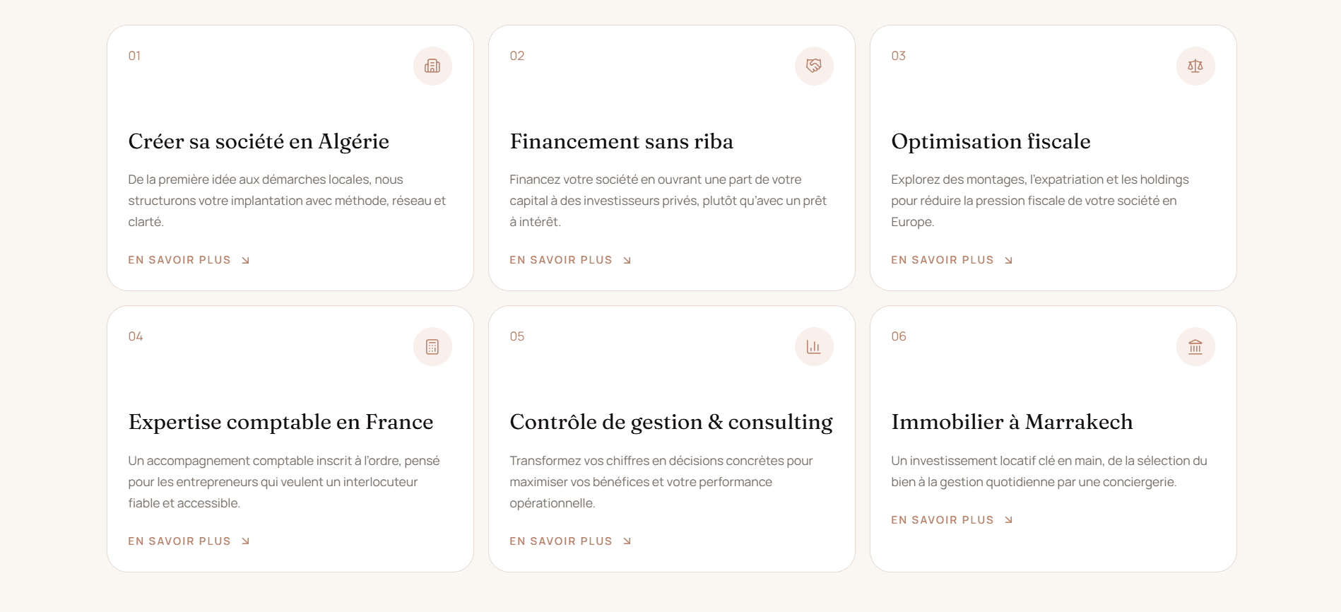 AO Consulting: Six services